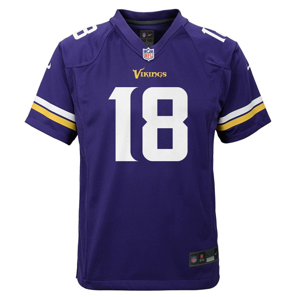 Justin Jefferson Minnesota Vikings Youth Game Jersey - Purple Jerseys