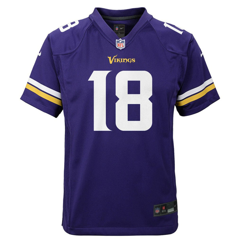 Justin Jefferson Minnesota Vikings Youth Game Jersey - Purple Jerseys