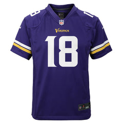 Justin Jefferson Minnesota Vikings Youth Game Jersey - Purple Jerseys