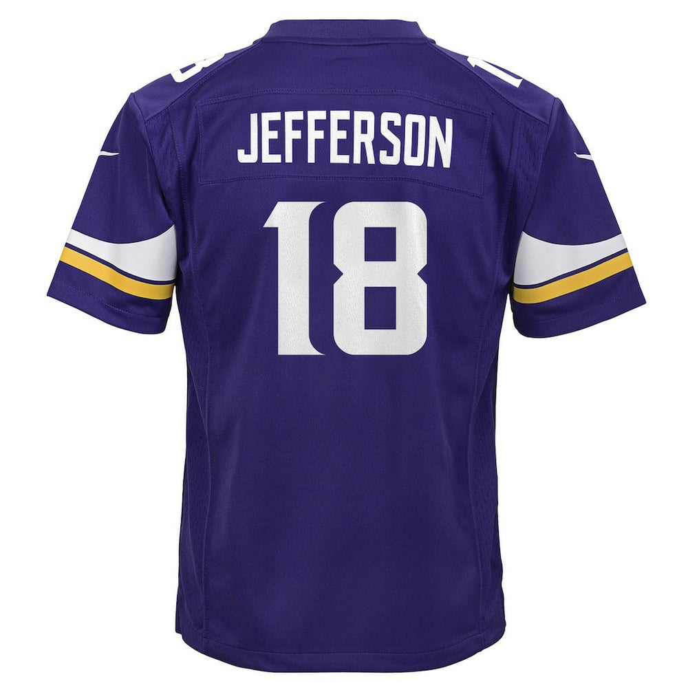 Justin Jefferson Minnesota Vikings Youth Game Jersey - Purple Jerseys