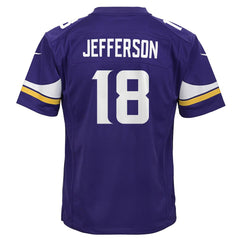 Justin Jefferson Minnesota Vikings Youth Game Jersey - Purple Jerseys