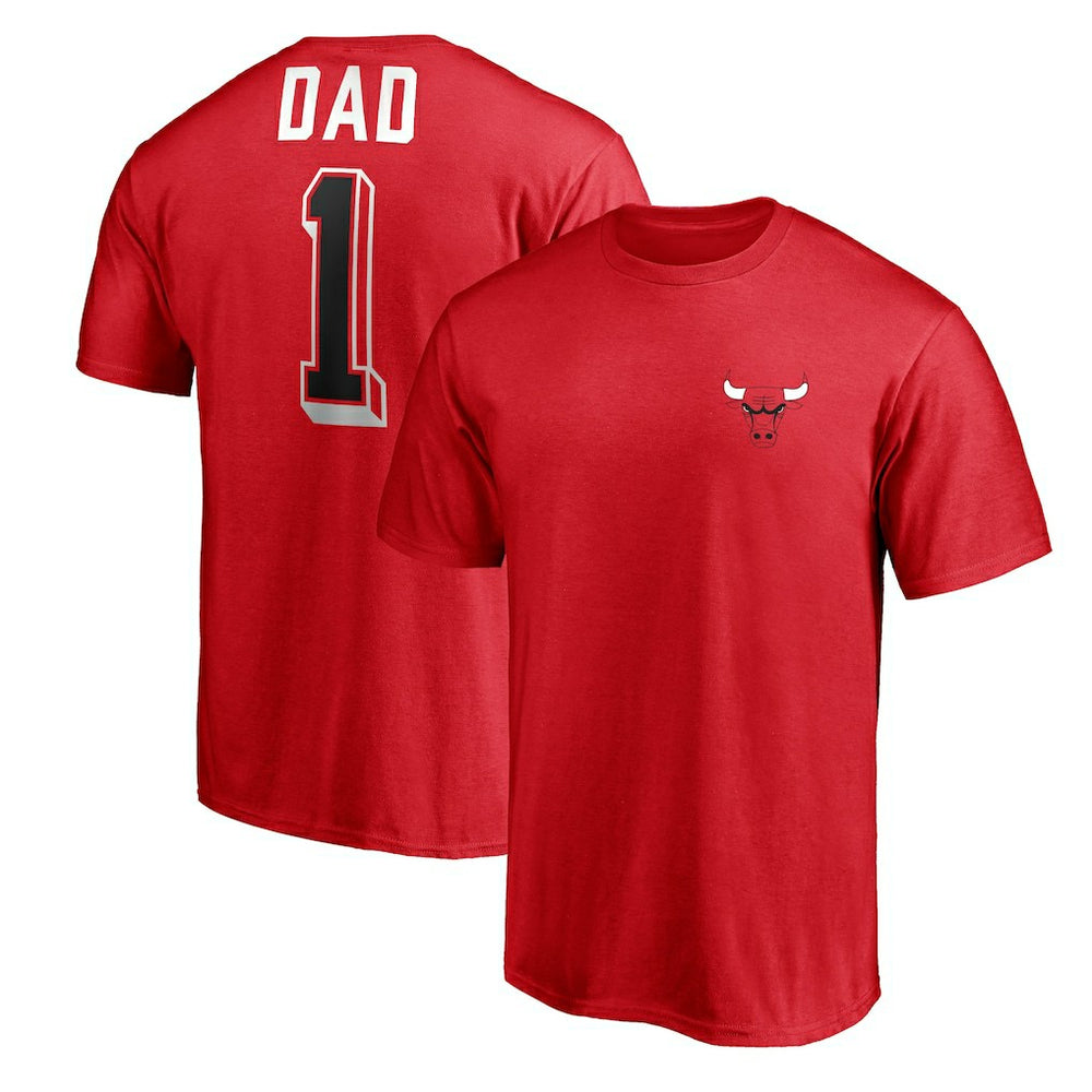 Chicago Bulls Number One Dad T-Shirt Red