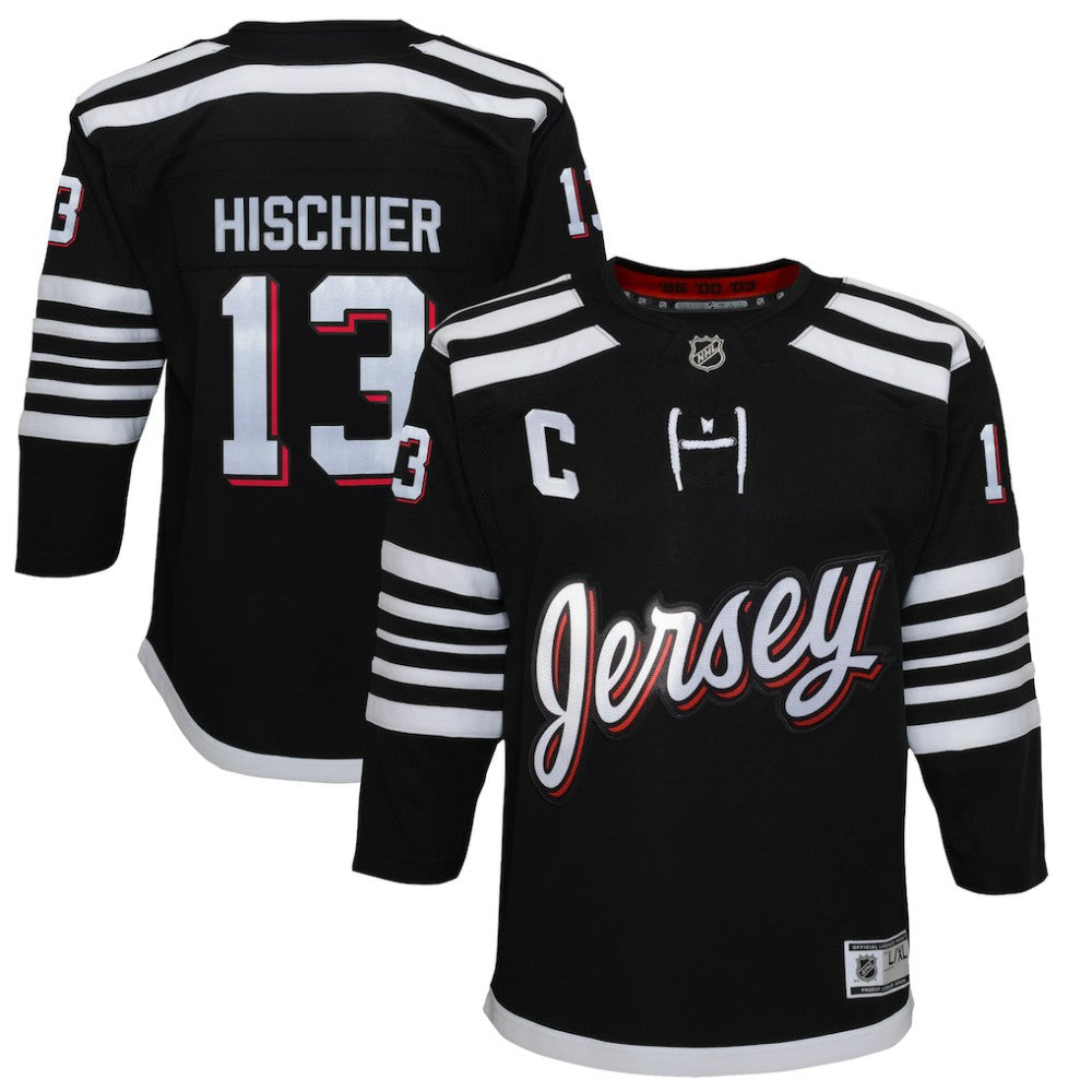 Nico Hischier New Jersey Devils Youth 2021/22 Alternate Premier Player Jersey - Black | US 4245540