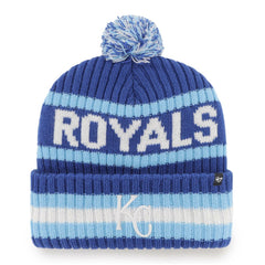 Kansas City Royals '47 Bering Cuffed Knit Hat with Pom - Royal Hats