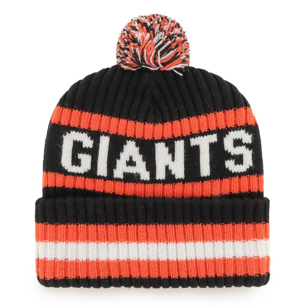 San Francisco Giants '47 Bering Cuffed Knit Hat with Pom - Black Hats