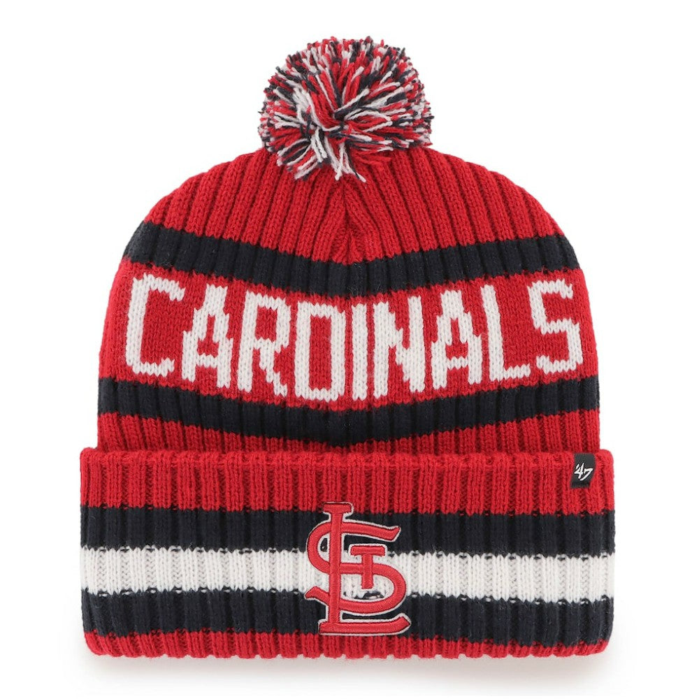 St. Louis Cardinals '47 Bering Cuffed Knit Hat with Pom - Red Hats
