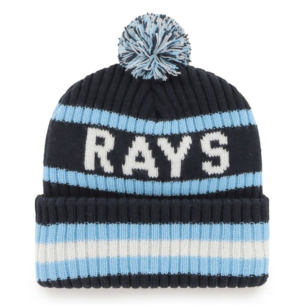 Tampa Bay Rays '47 Bering Cuffed Knit Hat with Pom - Navy Hats