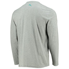 Miami Dolphins Sport Lei Pass Long Sleeve T-Shirt - Heathered Gray T-shirts