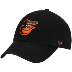 Baltimore Orioles '47 Youth Team Logo Clean Up Adjustable Hat - Black Hats