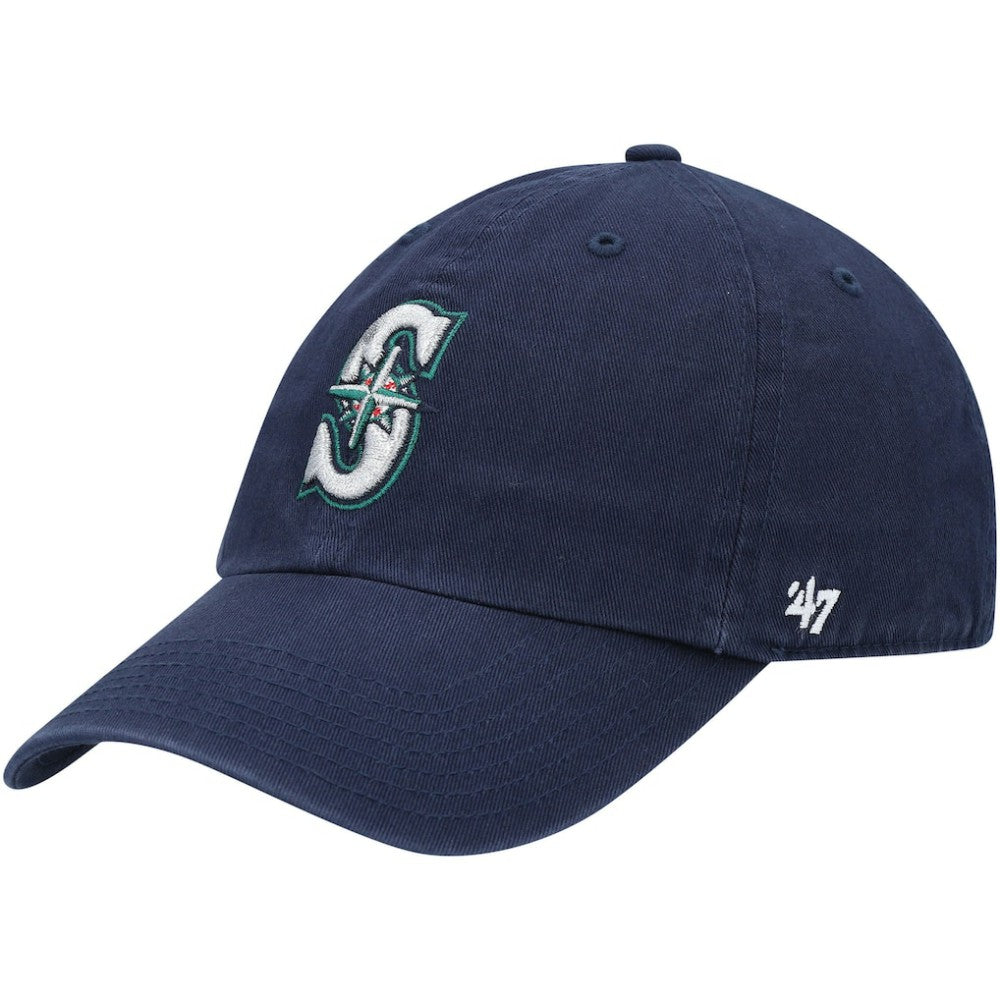 Seattle Mariners '47 Youth Team Logo Clean Up Adjustable Hat - Navy Hats