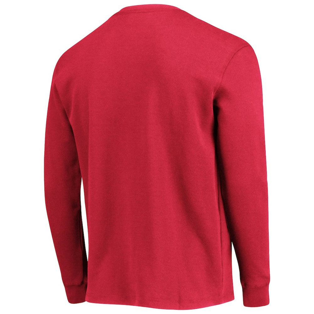 San Francisco 49ers Dunbrooke Logo Maverick Thermal Henley Long Sleeve T-Shirt - Scarlet T-shirts