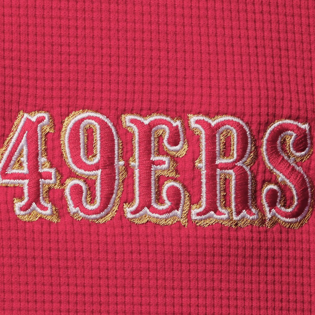 San Francisco 49ers Dunbrooke Logo Maverick Thermal Henley Long Sleeve T-Shirt - Scarlet T-shirts