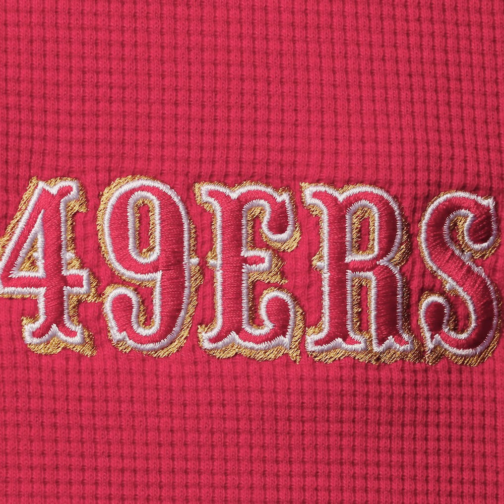 San Francisco 49ers Dunbrooke Logo Maverick Thermal Henley Long Sleeve T-Shirt - Scarlet T-shirts