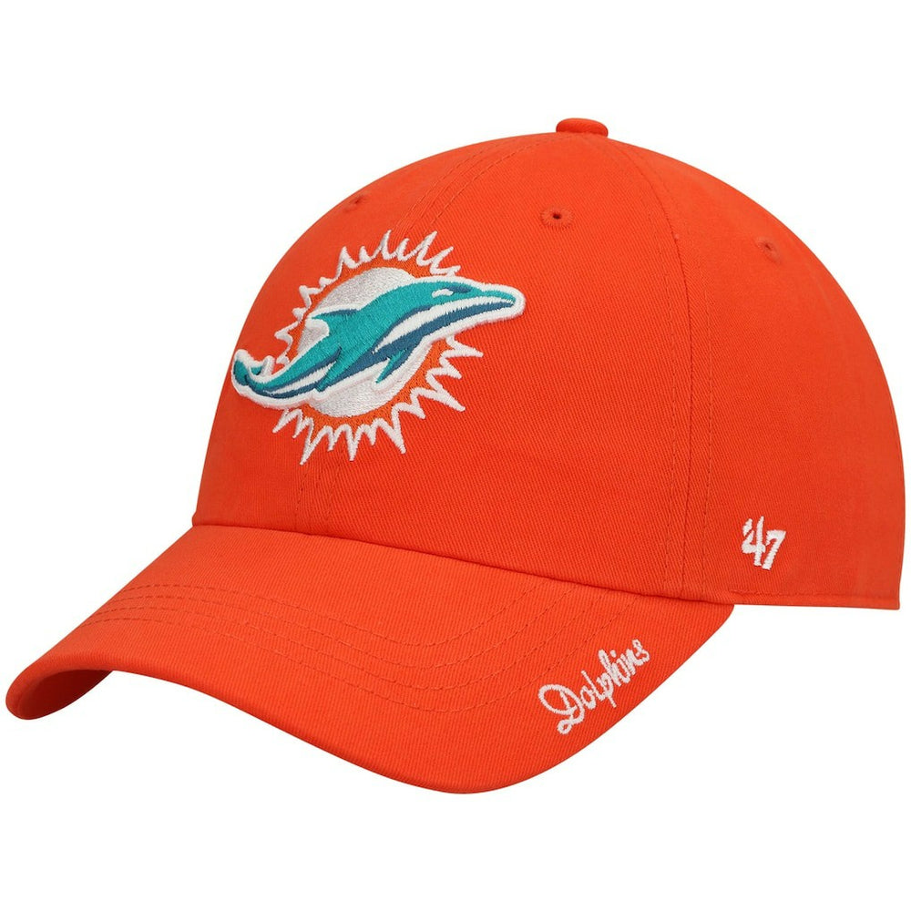 Miami Dolphins '47 Women's Miata Clean Up Secondary Logo Adjustable Hat - Orange Hats