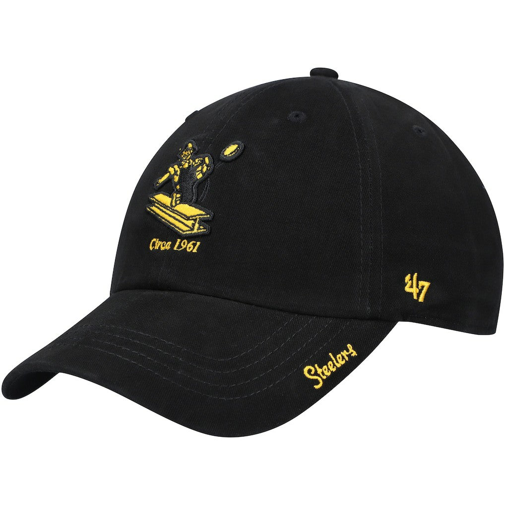 Pittsburgh Steelers '47 Women's Miata Clean Up Adjustable Hat - Black Hats