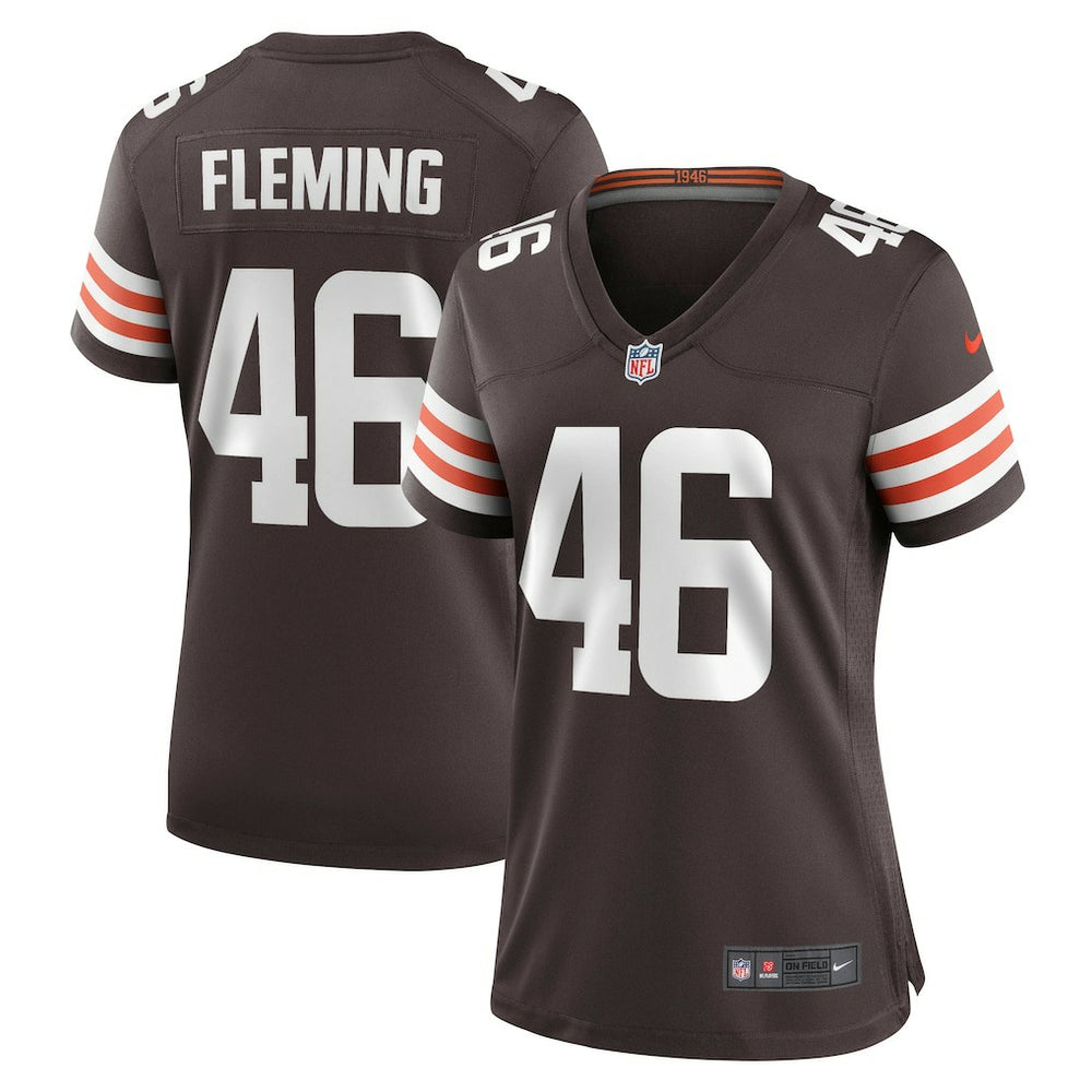 Don Fleming Cleveland Browns Women's Retired Player Jersey - Brown Jerseys