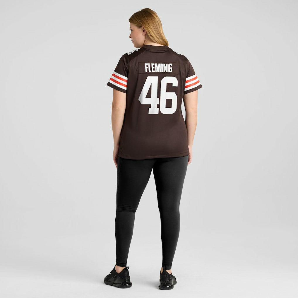 Don Fleming Cleveland Browns Women's Retired Player Jersey - Brown Jerseys
