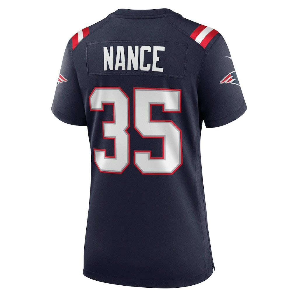 Jim Nance New England Patriots Women's Retired Player Jersey - Navy Jerseys