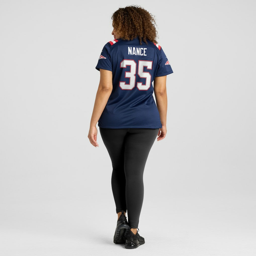 Jim Nance New England Patriots Women's Retired Player Jersey - Navy Jerseys