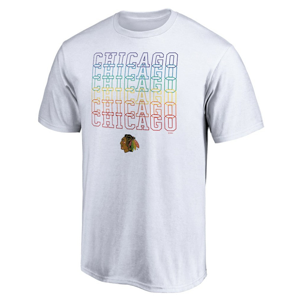 Chicago Blackhawks City Pride T-Shirt - White | US 4257396