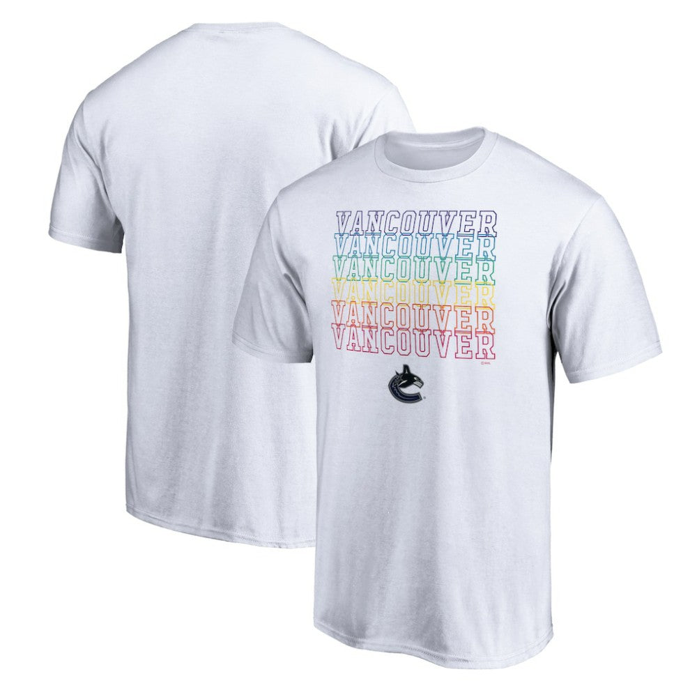 Vancouver Canucks City Pride T-Shirt - White | US 4257417