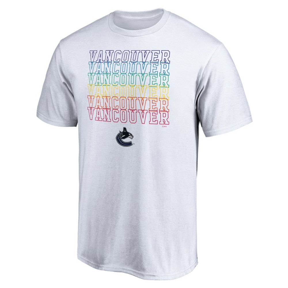 Vancouver Canucks City Pride T-Shirt - White | US 4257417
