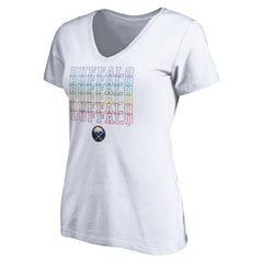 Buffalo Sabres Women's City Pride V-Neck T-Shirt - White | US 4257424