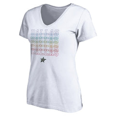 Dallas Stars Women's City Pride V-Neck T-Shirt - White | US 4257430