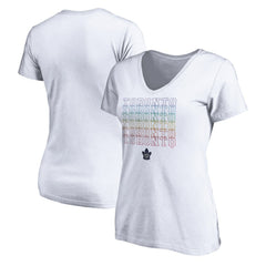 Toronto Maple Leafs Women's City Pride V-Neck T-Shirt - White | US 4257447