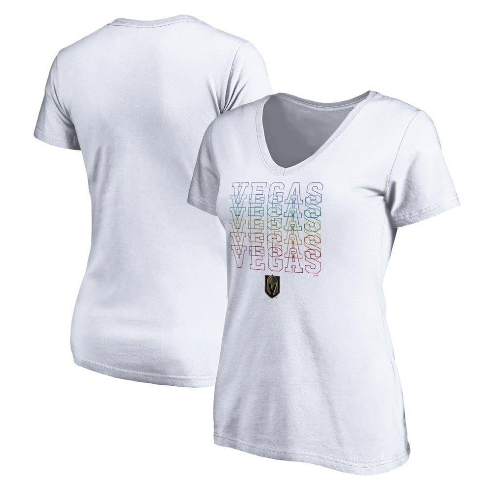 Vegas Golden Knights Women's City Pride V-Neck T-Shirt - White | US 4257449