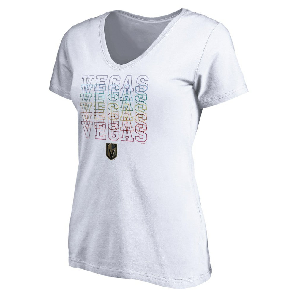 Vegas Golden Knights Women's City Pride V-Neck T-Shirt - White | US 4257449