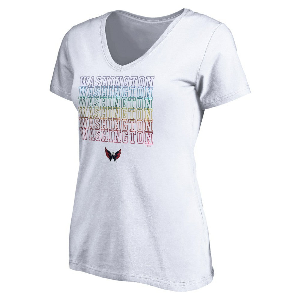 Washington Capitals Women's City Pride V-Neck T-Shirt - White | US 4257450