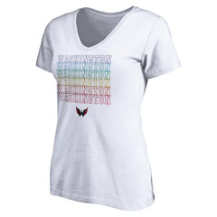 Washington Capitals Women's City Pride V-Neck T-Shirt - White | US 4257450