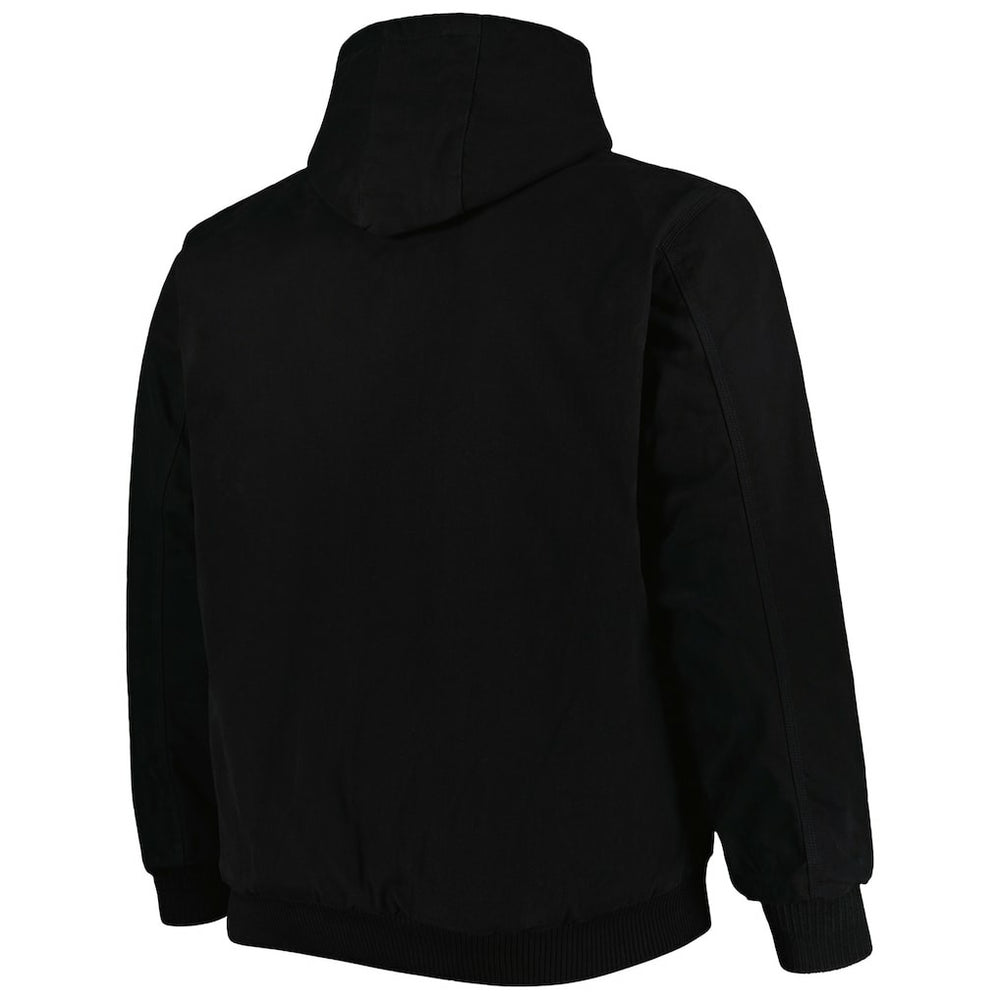 Cincinnati Bengals Dunbrooke Big & Tall Dakota Canvas Hoodie Full-Zip Jacket - Black Hoodies