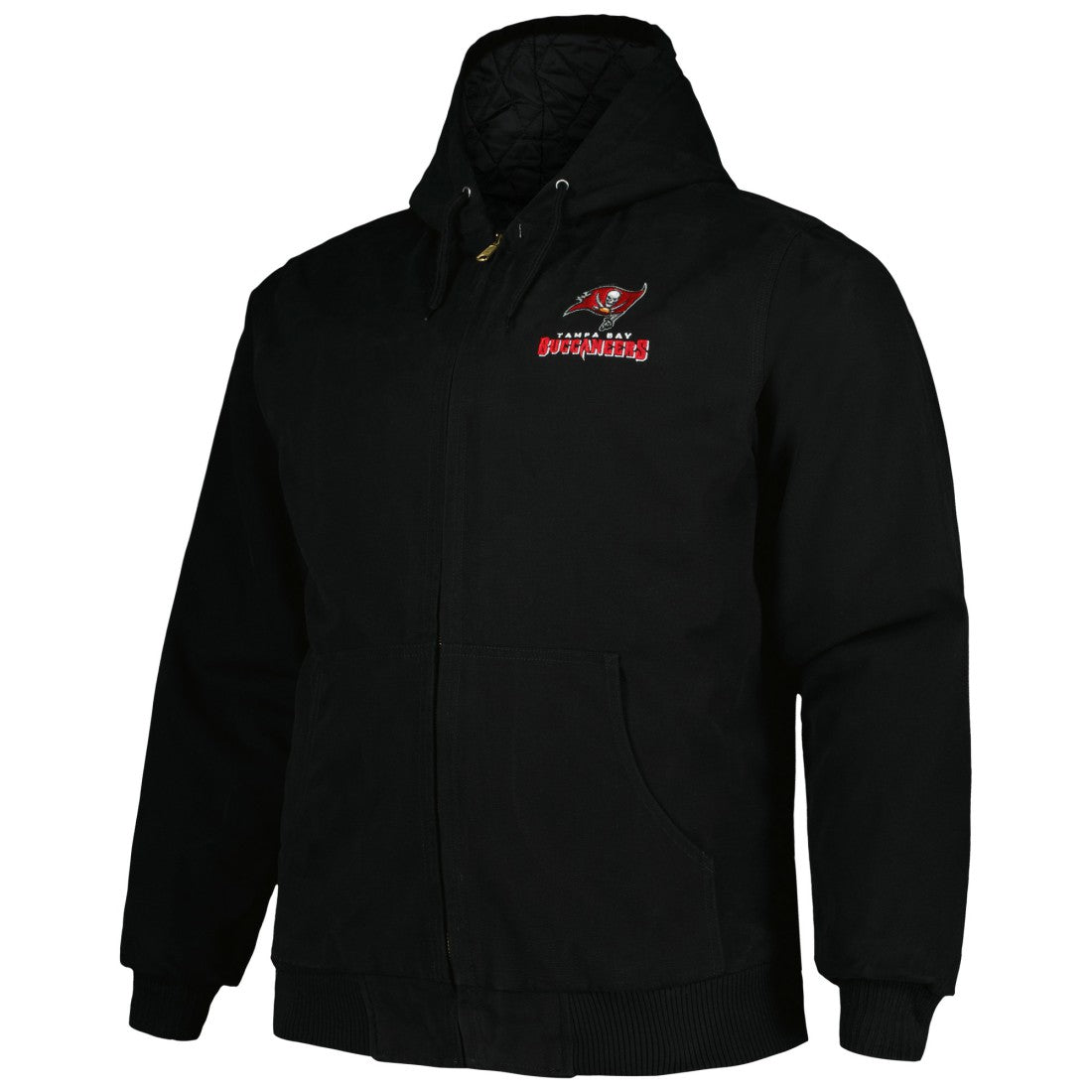 Tampa Bay Buccaneers Dunbrooke Big & Tall Dakota Canvas Hoodie Full-Zip Jacket - Black Hoodies