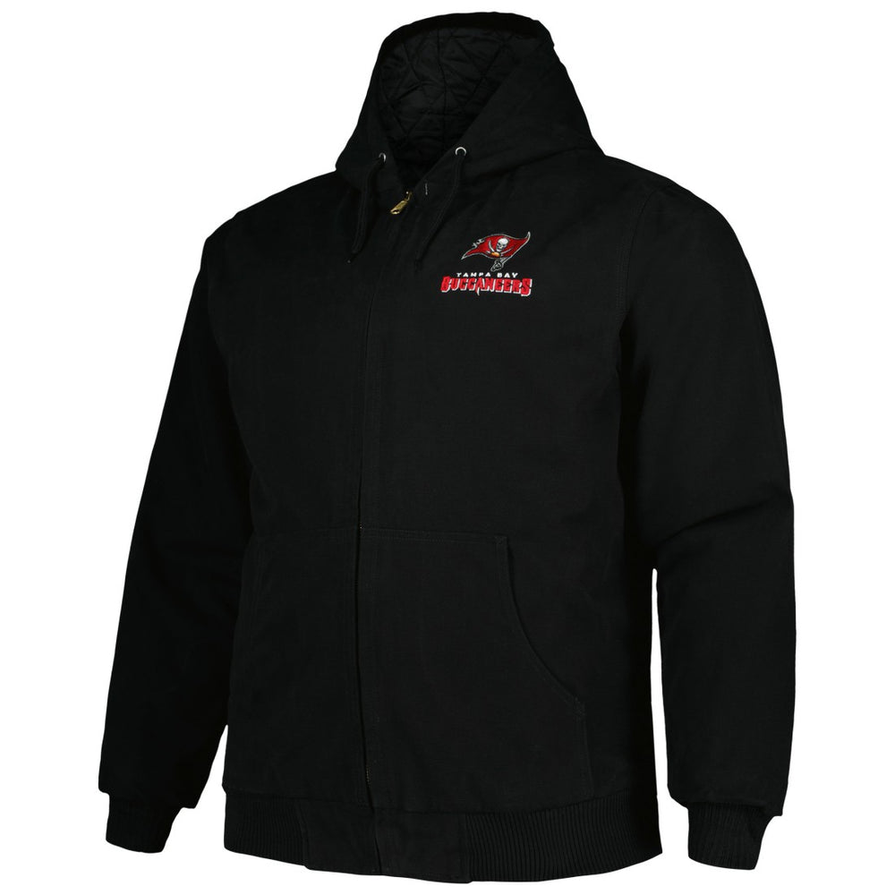 Tampa Bay Buccaneers Dunbrooke Big & Tall Dakota Canvas Hoodie Full-Zip Jacket - Black Hoodies