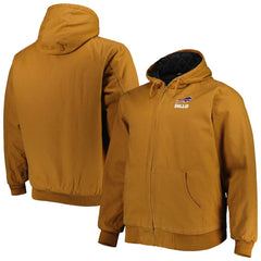 Buffalo Bills Dunbrooke Big & Tall Dakota Canvas Hoodie Full-Zip Jacket - Tan Hoodies