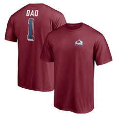 Colorado Avalanche Number One Dad Logo T-Shirt - Garnet | US 4258755