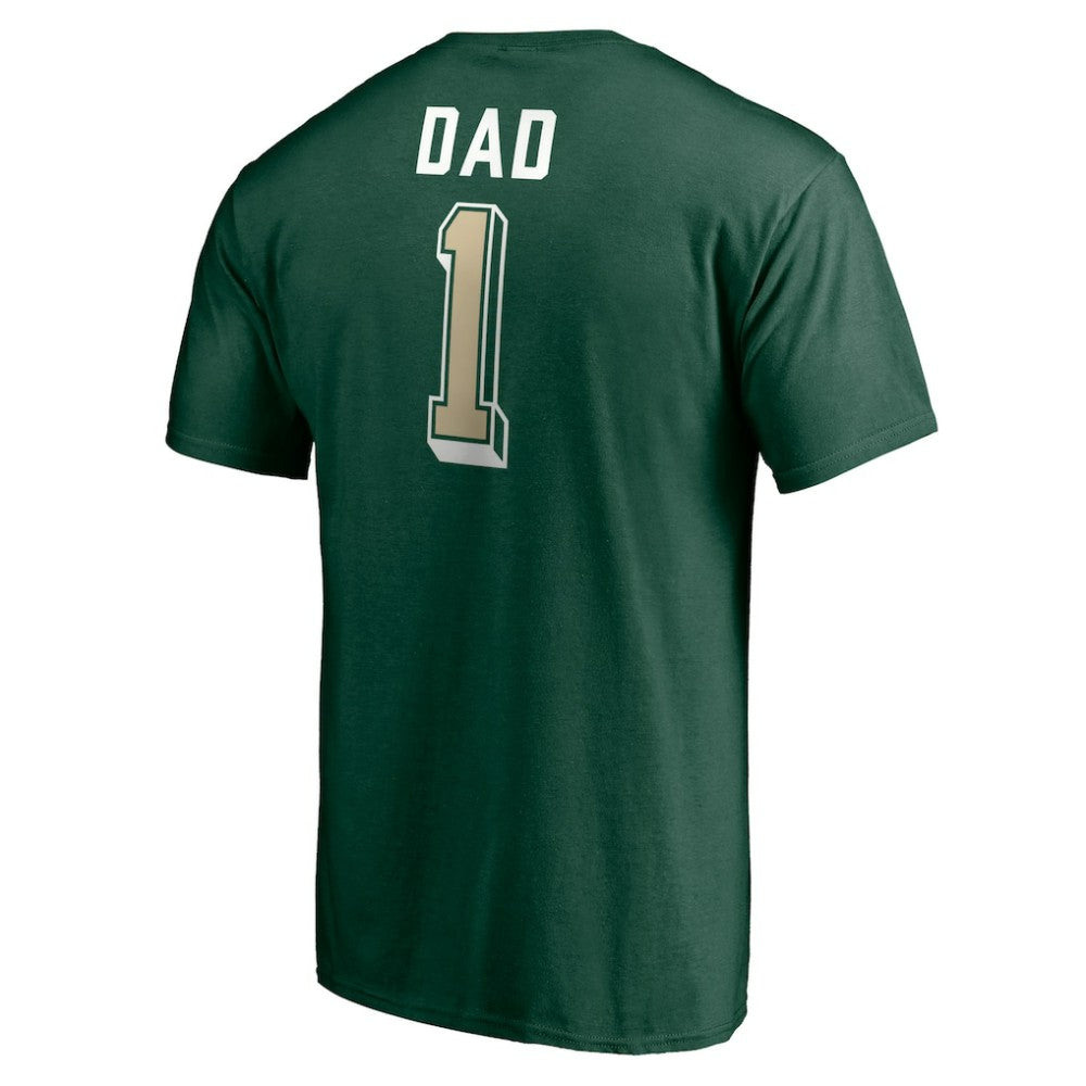 Minnesota Wild Number One Dad Logo T-Shirt - Green | US 4258762