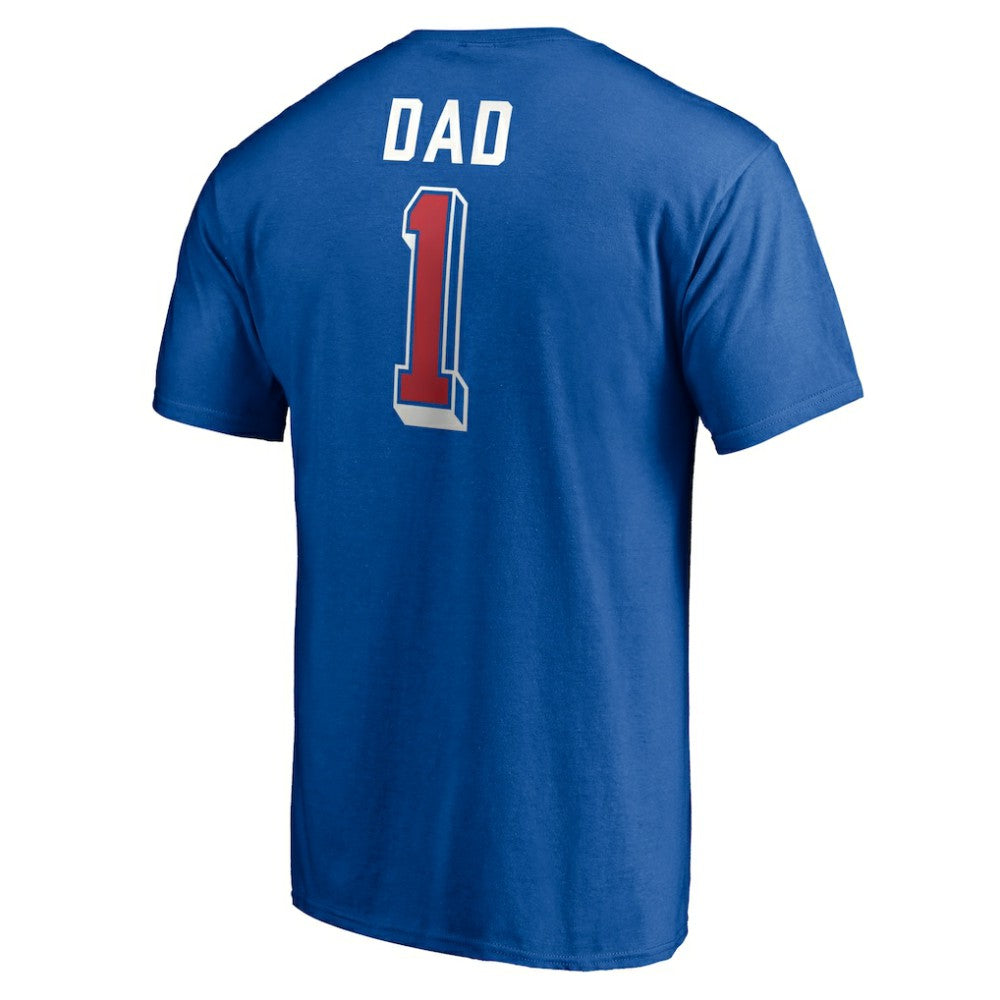 New York Rangers Number One Dad Logo T-Shirt - Royal | US 4258767