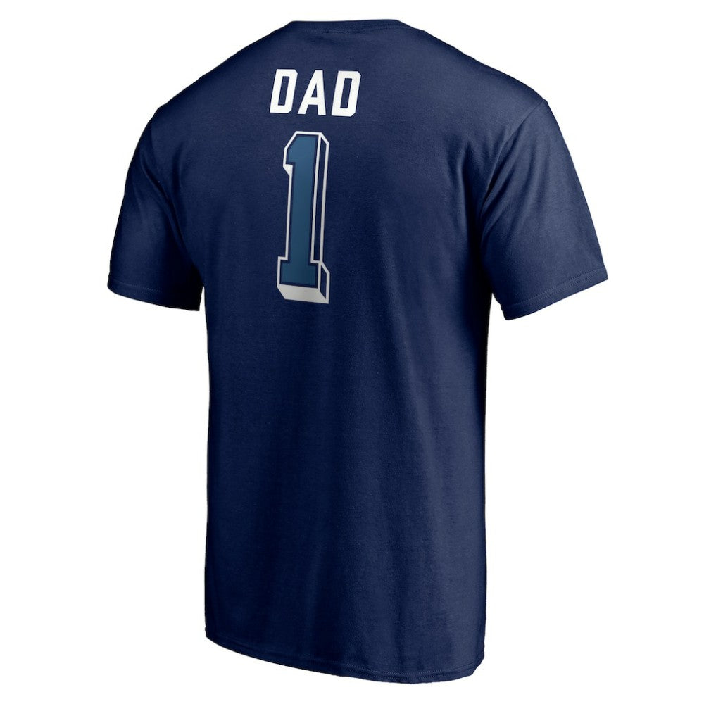 Winnipeg Jets Number One Dad Logo T-Shirt - Navy | US 4258778