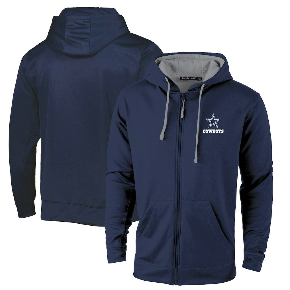 Dallas Cowboys Dunbrooke Apprentice Full-Zip Hoodie - Navy/Gray Hoodies