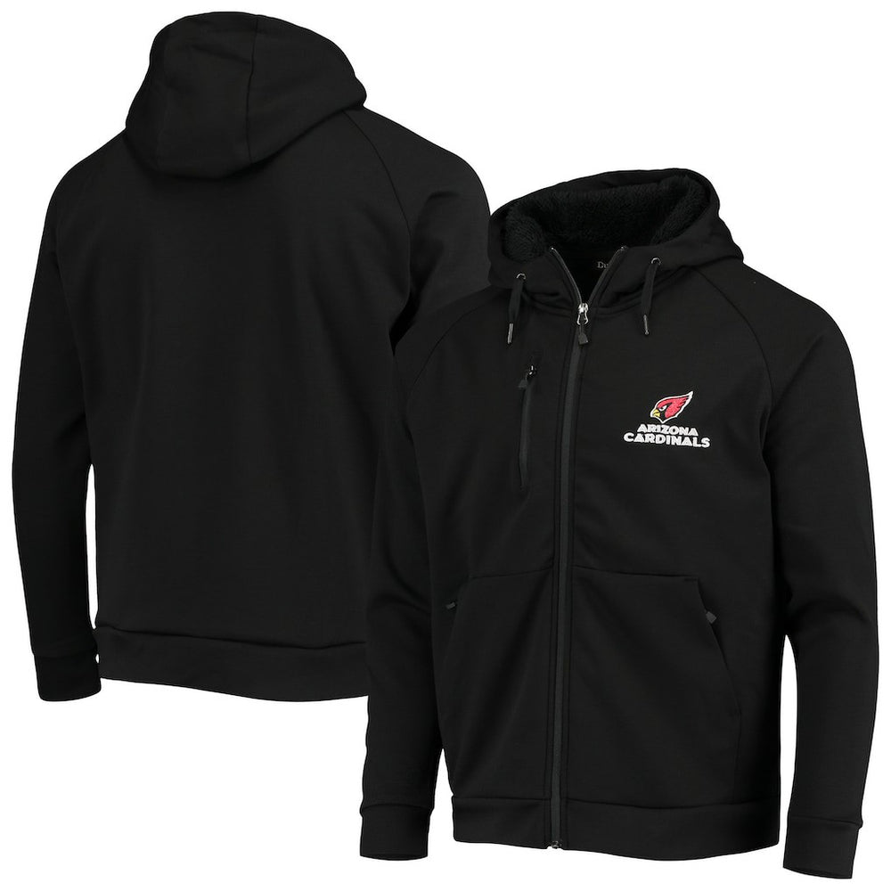 Arizona Cardinals Dunbrooke Shag Tri-Blend Full-Zip Raglan Hoodie - Black Hoodies