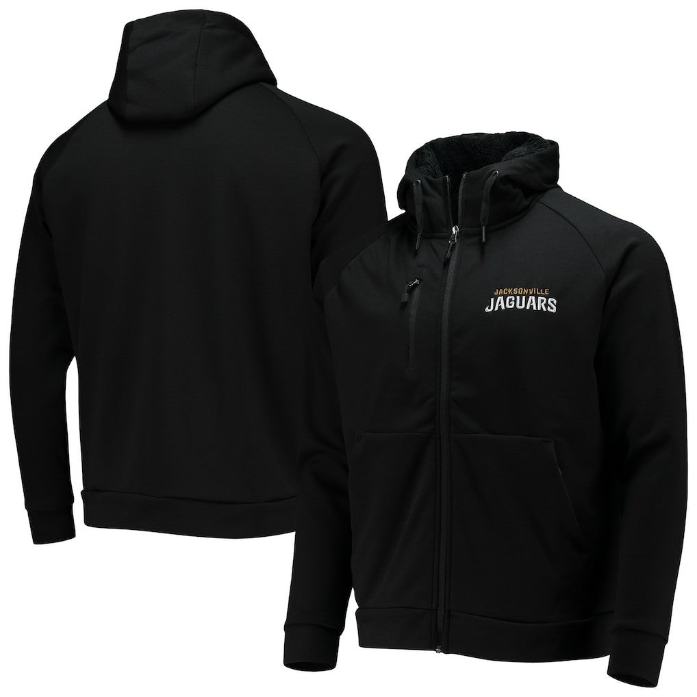 Jacksonville Jaguars Dunbrooke Shag Tri-Blend Full-Zip Raglan Hoodie - Black Hoodies