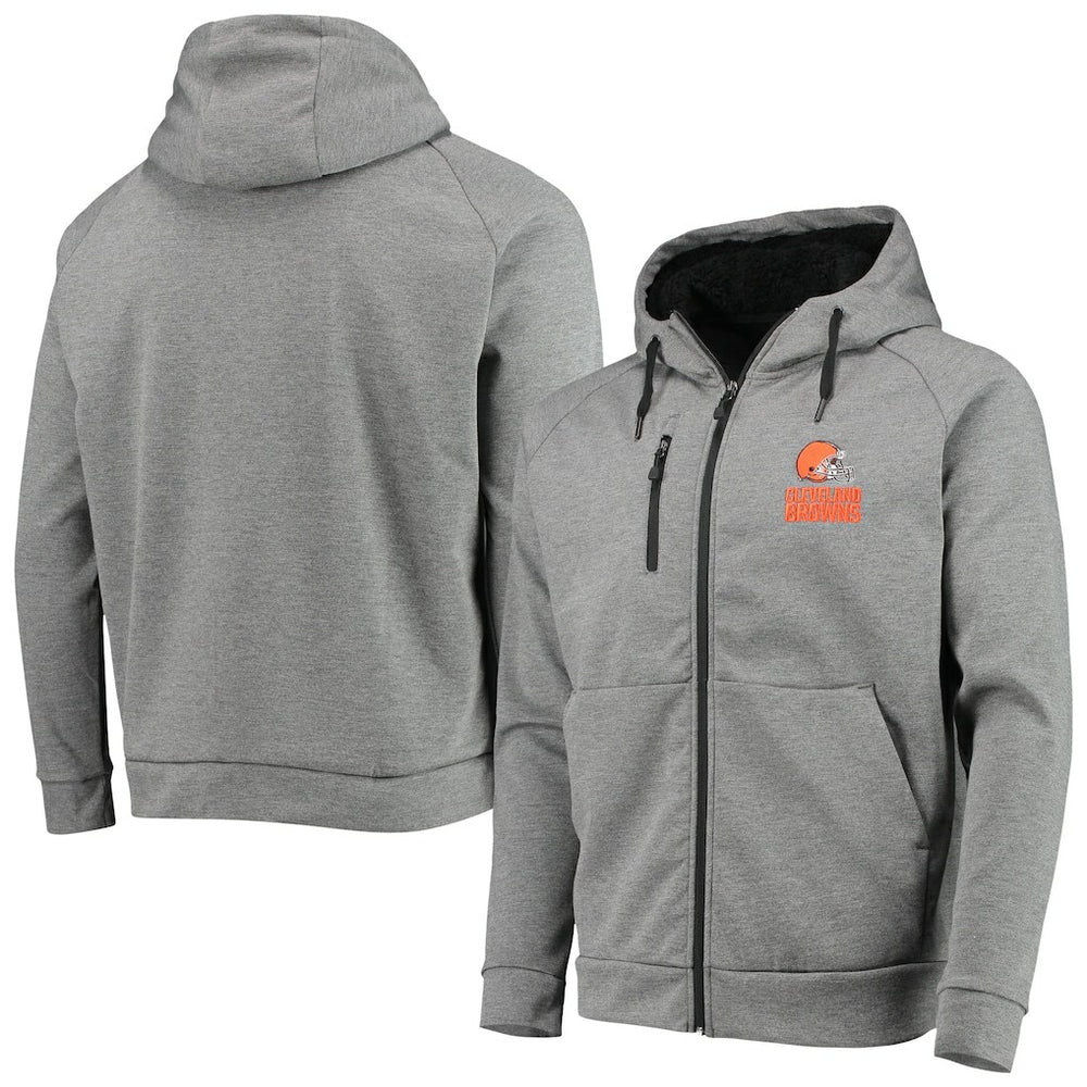 Cleveland Browns Dunbrooke Shag Tri-Blend Full-Zip Raglan Hoodie - Charcoal Hoodies