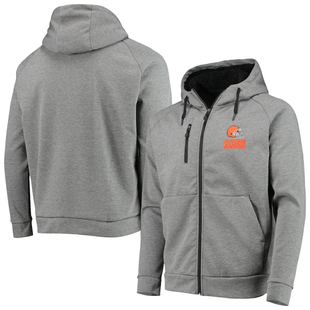 Cleveland Browns Dunbrooke Shag Tri-Blend Full-Zip Raglan Hoodie - Charcoal Hoodies