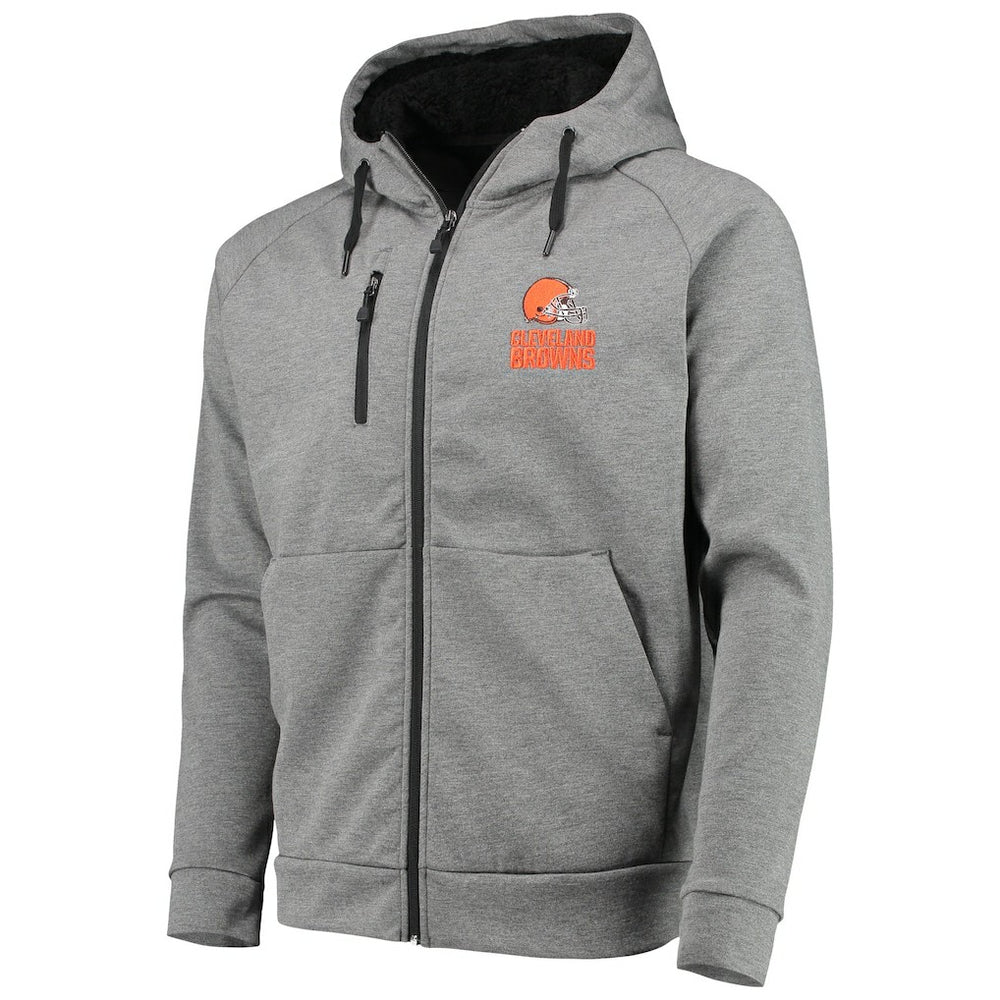 Cleveland Browns Dunbrooke Shag Tri-Blend Full-Zip Raglan Hoodie - Charcoal Hoodies
