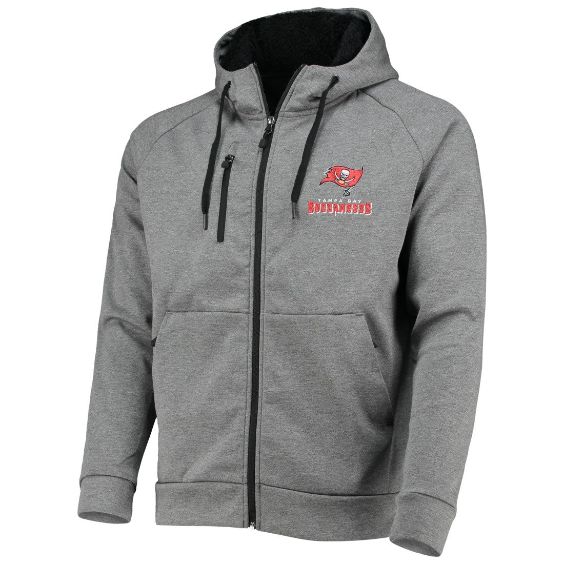 Tampa Bay Buccaneers Dunbrooke Shag Tri-Blend Full-Zip Raglan Hoodie - Charcoal Hoodies