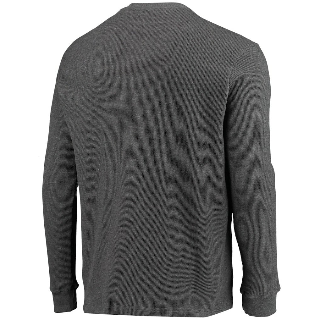 Chicago Bears Dunbrooke Logo Maverick Thermal Henley Long Sleeve T-Shirt - Heathered Gray T-shirts