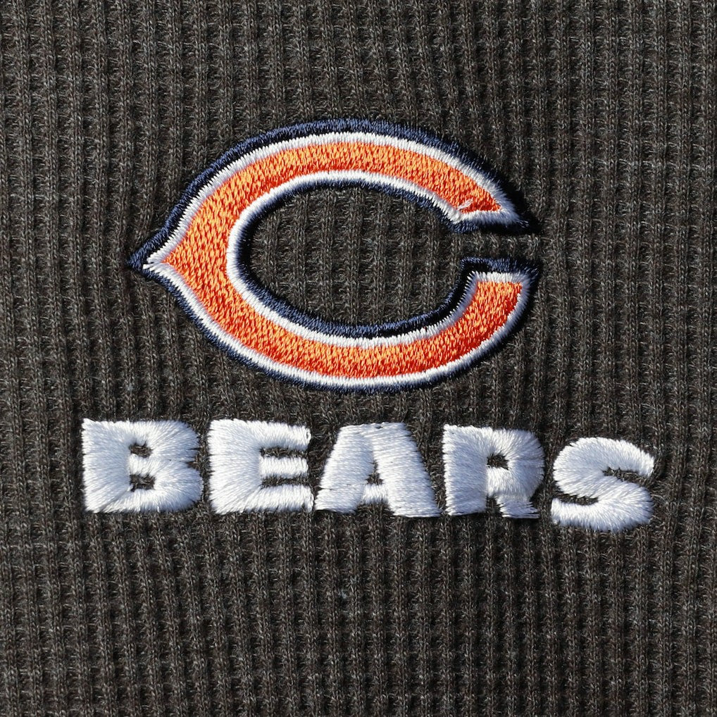 Chicago Bears Dunbrooke Logo Maverick Thermal Henley Long Sleeve T-Shirt - Heathered Gray T-shirts